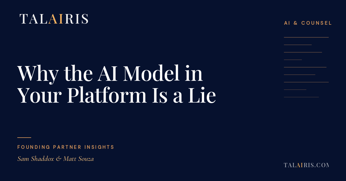 Why the AI Model in Your Platform Is a Lie