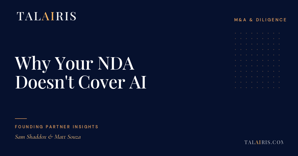 Why Your NDA Doesn't Cover AI