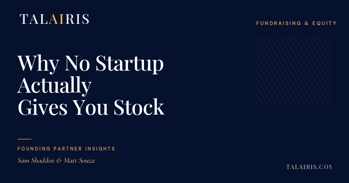 Why No Startup Actually Gives You Stock